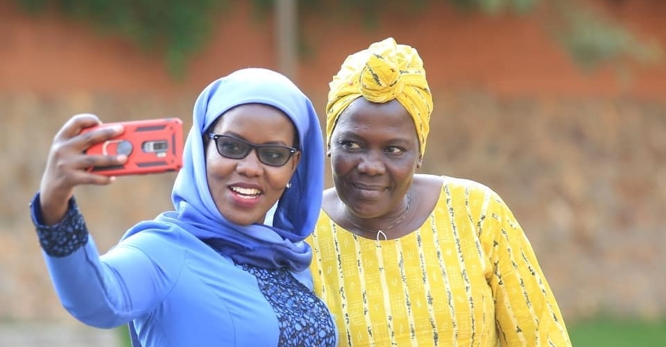 Faridah Nakazibwe with her mum