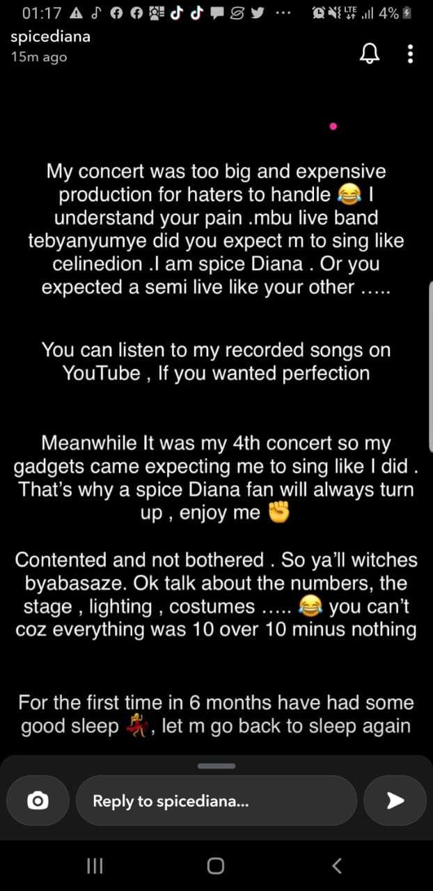 Spice Diana Blasts Critics Of Her Live Performance, Brands Them Witches ...